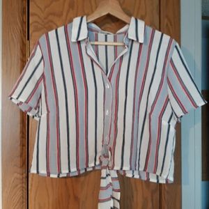 Cropped Button Shirt